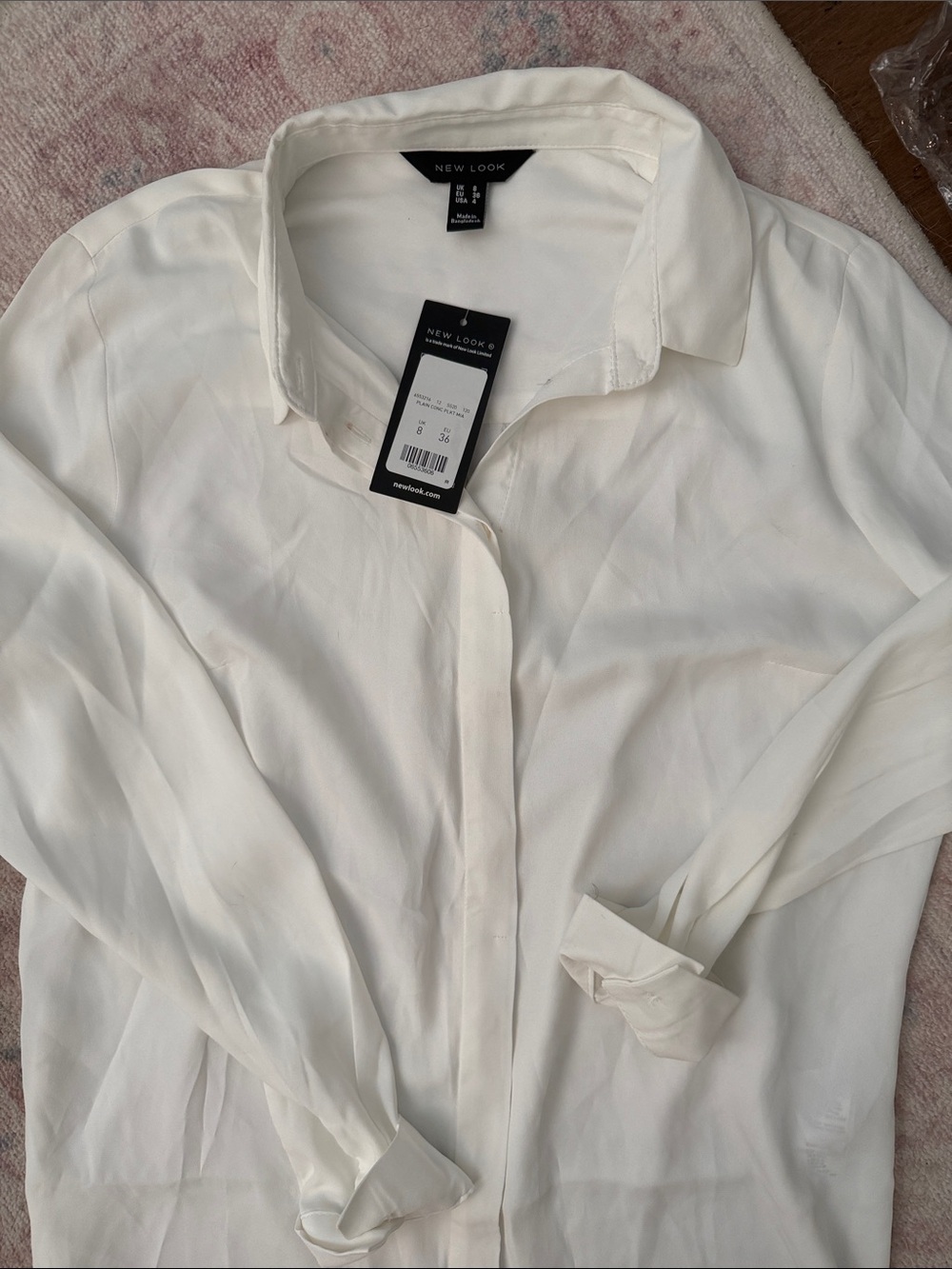NWT - New Look Ivory Long-Sleeve Shirt Blouse